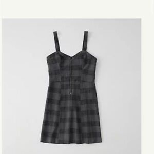 Abercrombie zip-front plaid dress